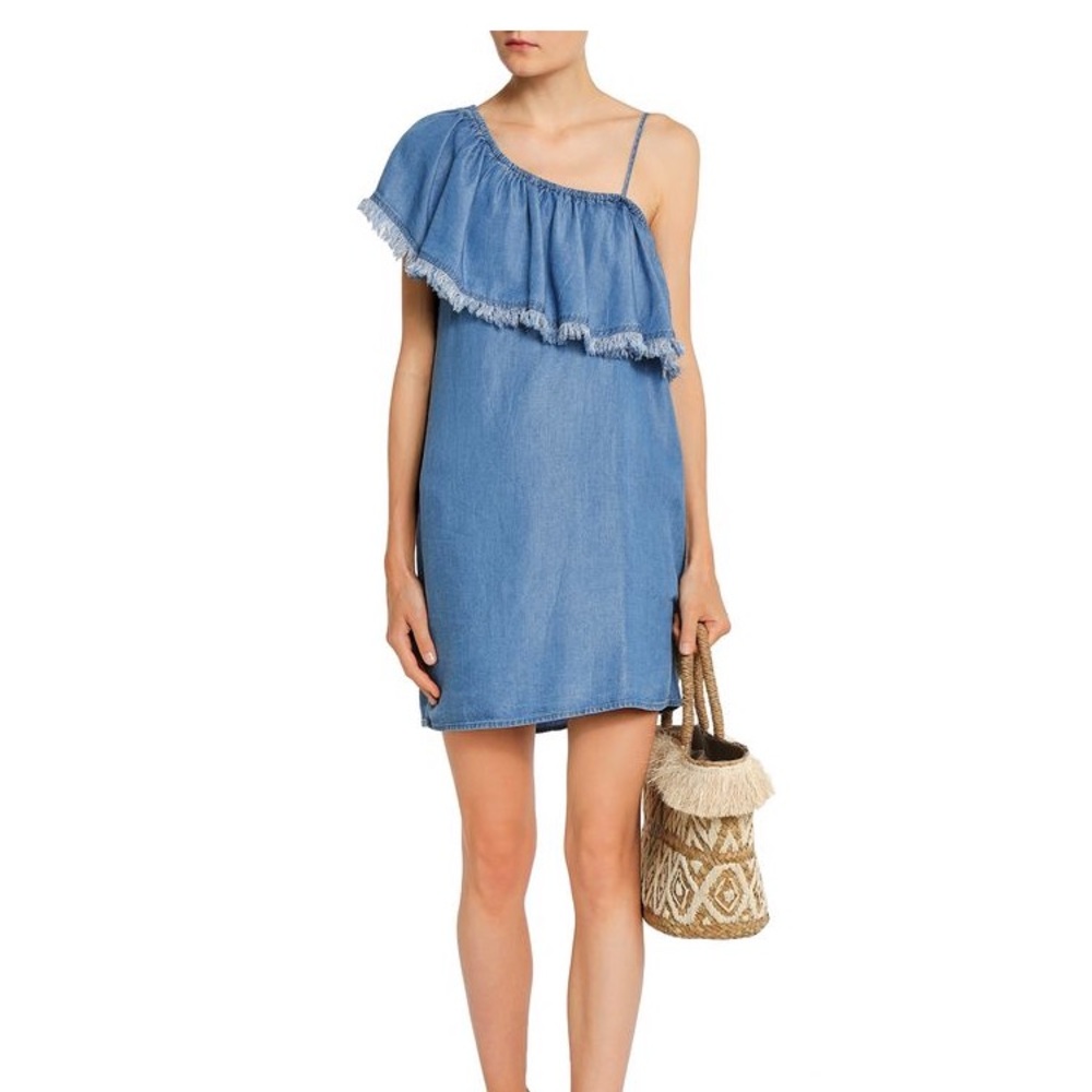 ☀️ Splendid chambray one shoulder dress NWT